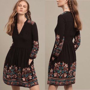 Anthro/Floreat Avery Embroidered Dress Sz S EUC